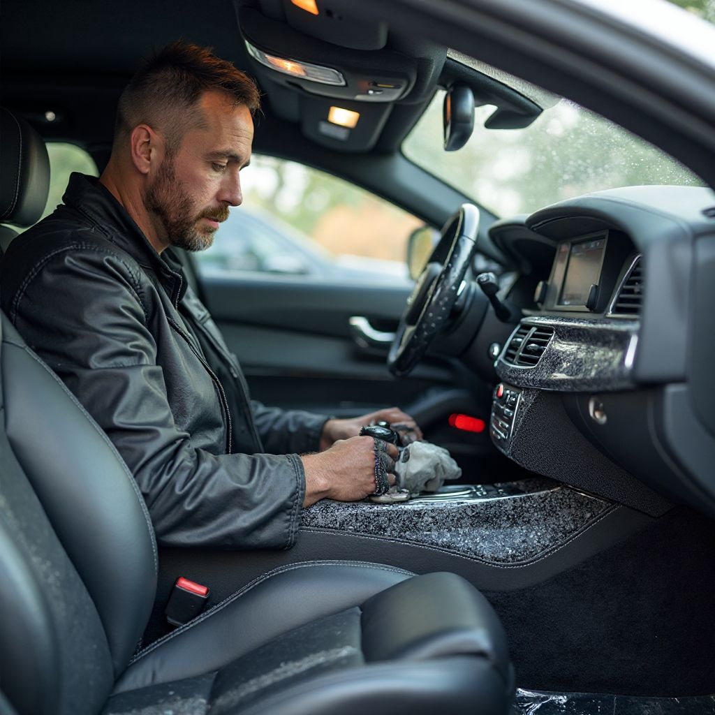 Profesionist CleanCar lucrând la detailing auto